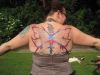 glitter large butterfly tattoo 